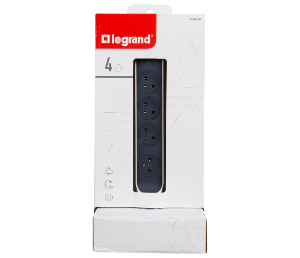 Legrand Przedłużacz wieża - 4X2P+Z 2M-BIAŁO/CZARNY - 1047781 - zdjęcie 4